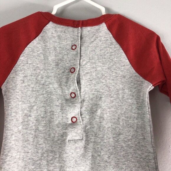 Disney Store‎ Baby Size 18-24 Months Gray Red Long Sleeve Mickey Mouse Pajamas - Picture 10 of 14